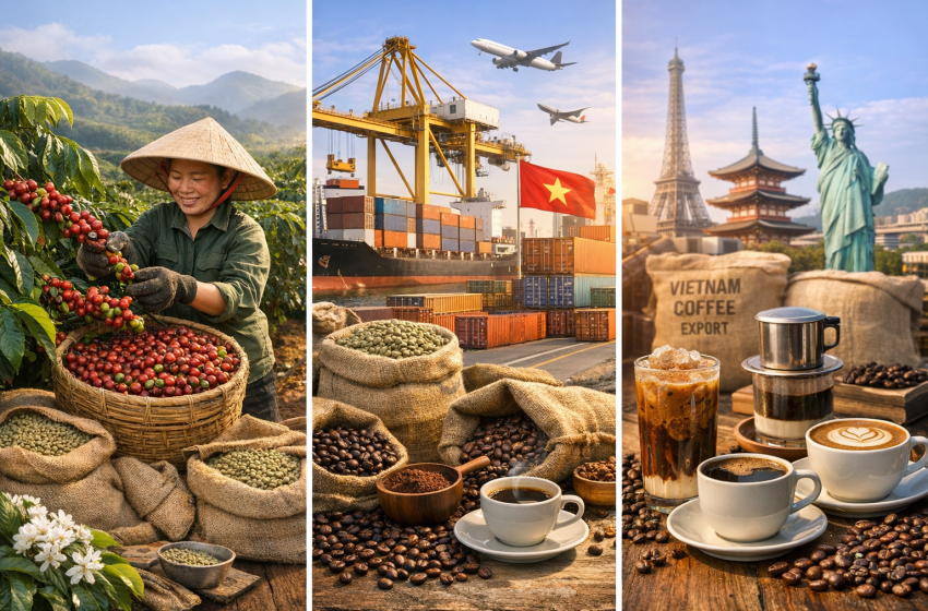 Lộ trình xuất khẩu cà phê Việt Nam 2026 – 2028: Bước chuyển mình sang kỷ nguyên xanh