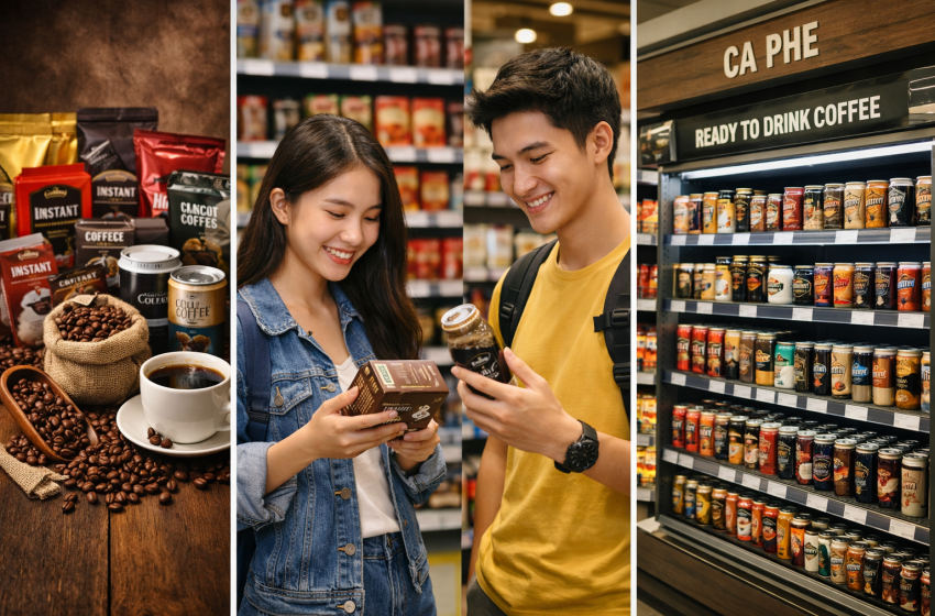  Cà phê đóng gói & cà phê pha sẵn: Cuộc đua chiếm kệ hàng và thói quen người dùng trẻ